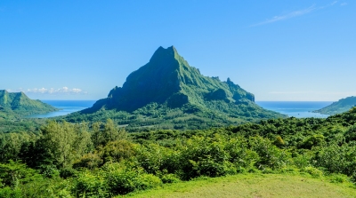 Berglandschaft auf der tropischen Insel Moorea (iPics / stock.adobe.com)  lizenziertes Stockfoto 
Información sobre la licencia en 'Verificación de las fuentes de la imagen'